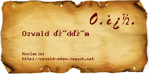 Ozvald Ádám névjegykártya