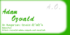 adam ozvald business card